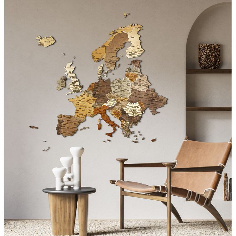Abraham Wood Decor Puzzle de madeira da Europa (110x108cm)