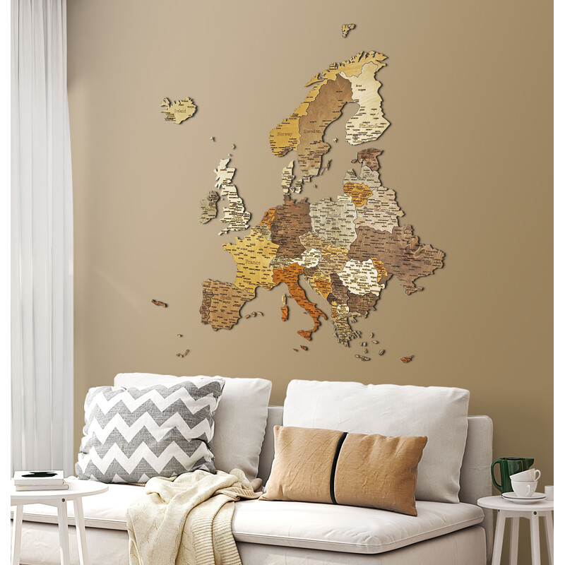 Abraham Wood Decor Puzzle de madeira da Europa (110x108cm)