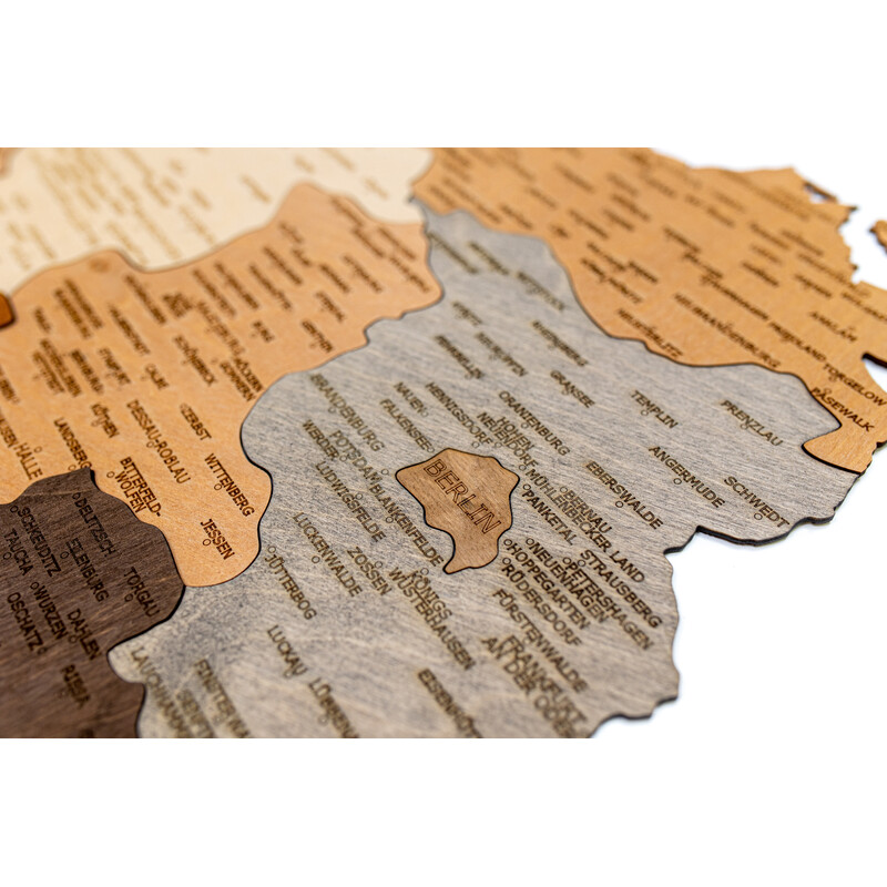 Abraham Wood Decor Mapa Puzzle de madeira da Alemanha (60 x 80 cm)