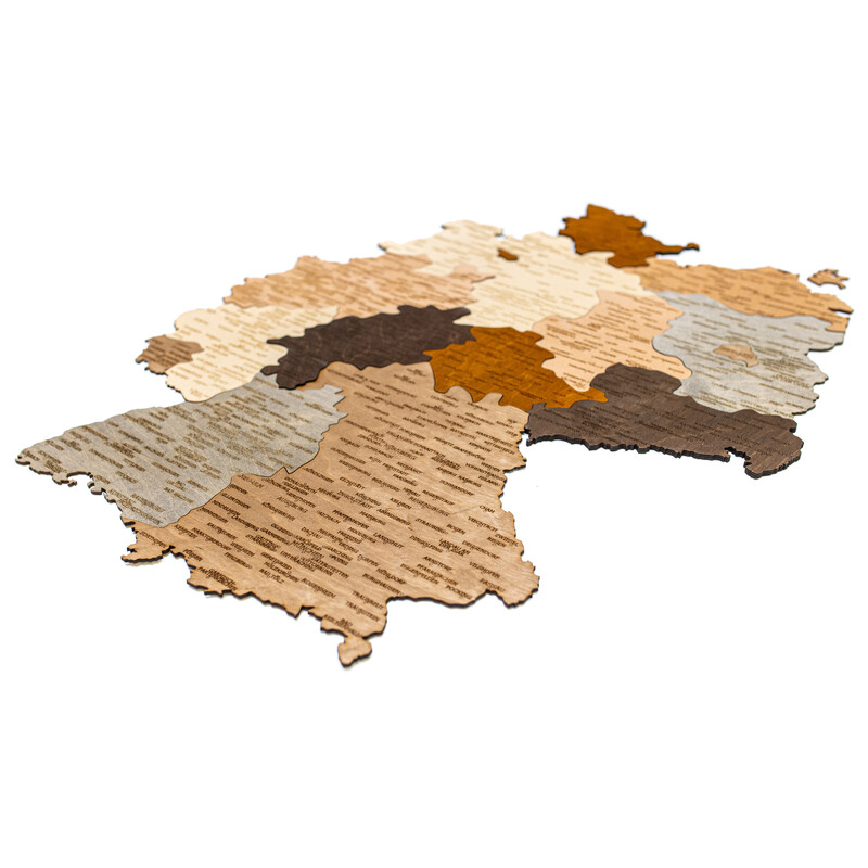 Abraham Wood Decor Mapa Puzzle de madeira da Alemanha (60 x 80 cm)