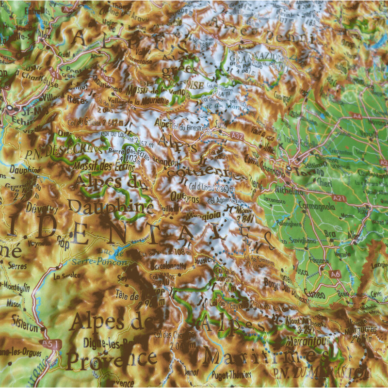 3Dmap Mapa regional Massif de L'Arc Alpin