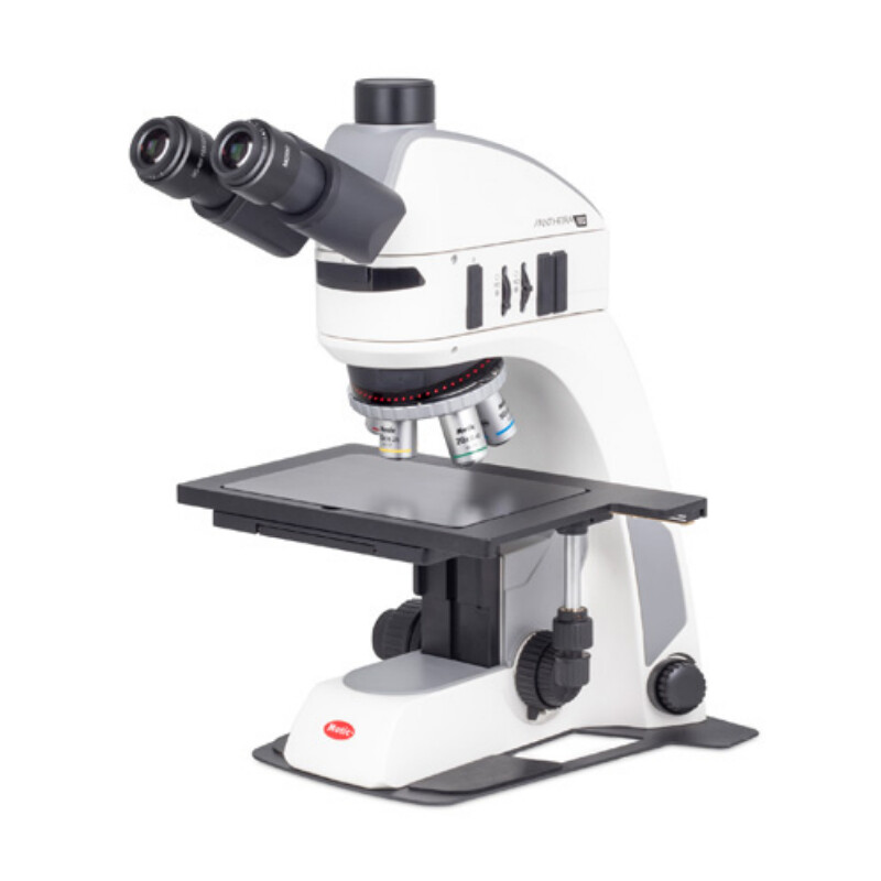 Motic Microscópio Panthera TEC MAT BD trino; infinito, plano, 50x-500x, 10x/22mm; Al, LED, 3W