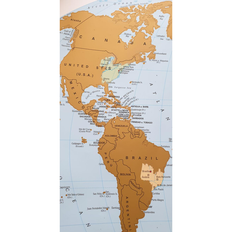 Stiefel Mapa mundial Scratchmap (95 x 66 cm)