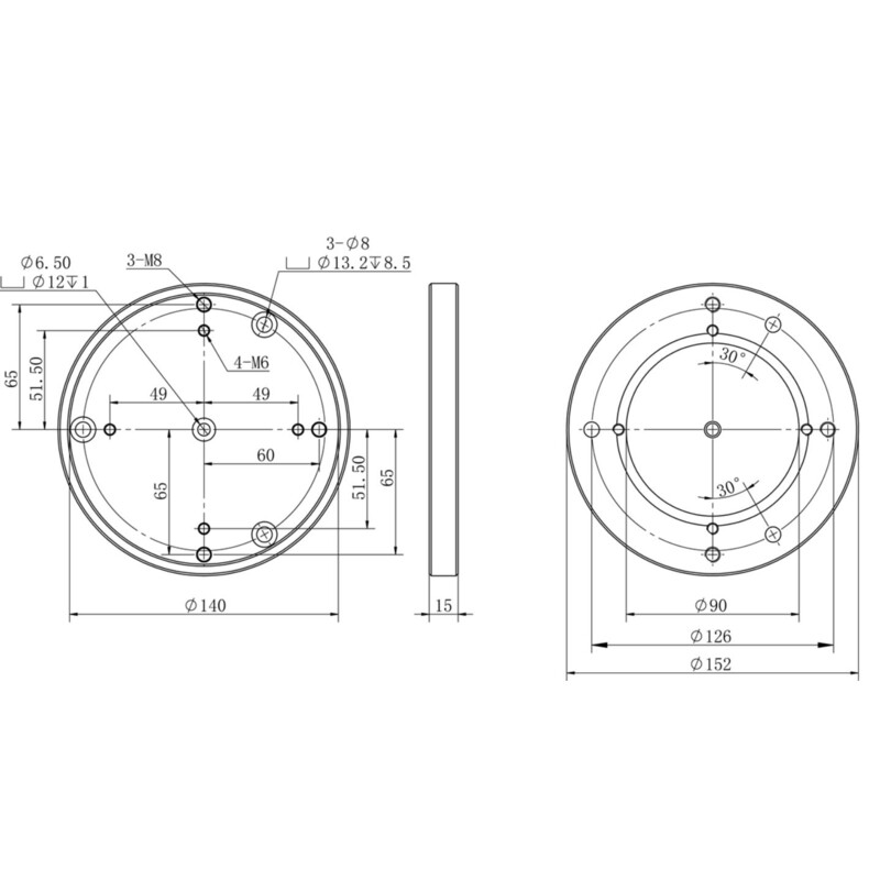 iOptron Coluna para tripé MiniPier HAE69/HAE43/HAZ71