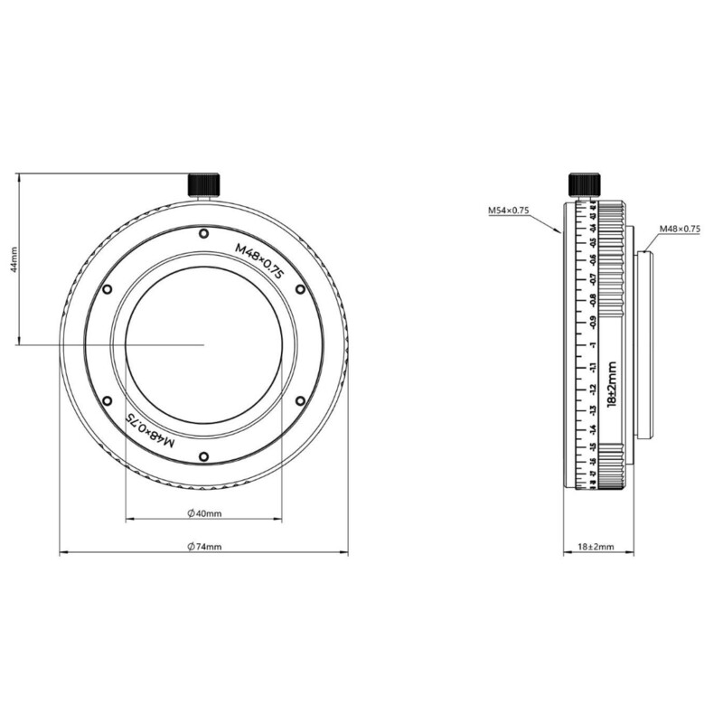 Askar Adaptadores para tubos de extensão M54 & M48 16-20mm