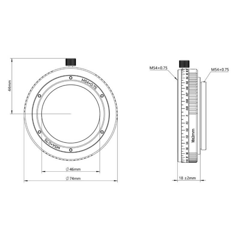Askar Cilíndro de extensão M54/M54 16-20mm