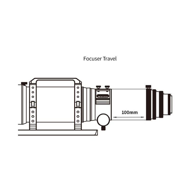 ZWO Refrator apocromático FF80 AP 80/600 Quadruplet OTA