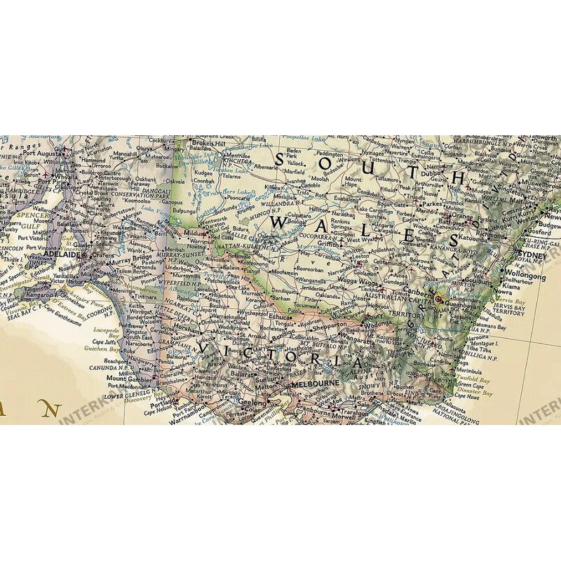 National Geographic mapa de continente Austrália (77 x 69 cm)