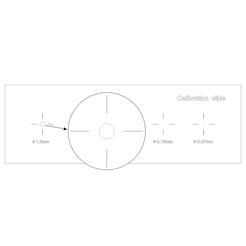 MAGUS Lâmina de microscópio para Calibragem CS5