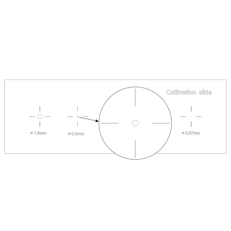 MAGUS Lâmina de microscópio para Calibragem CS5