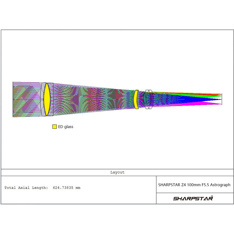 Sharpstar Refrator apocromático AP 100/550 Z4 OTA