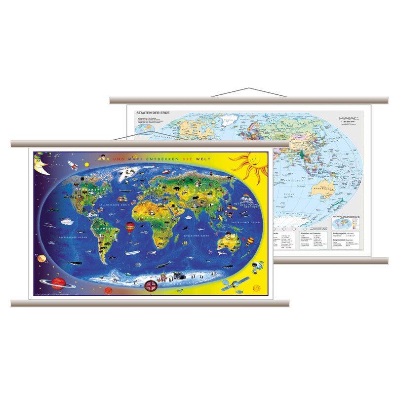 Stiefel Mapa-mundo infantil e países do mundo (59 x 42 cm)
