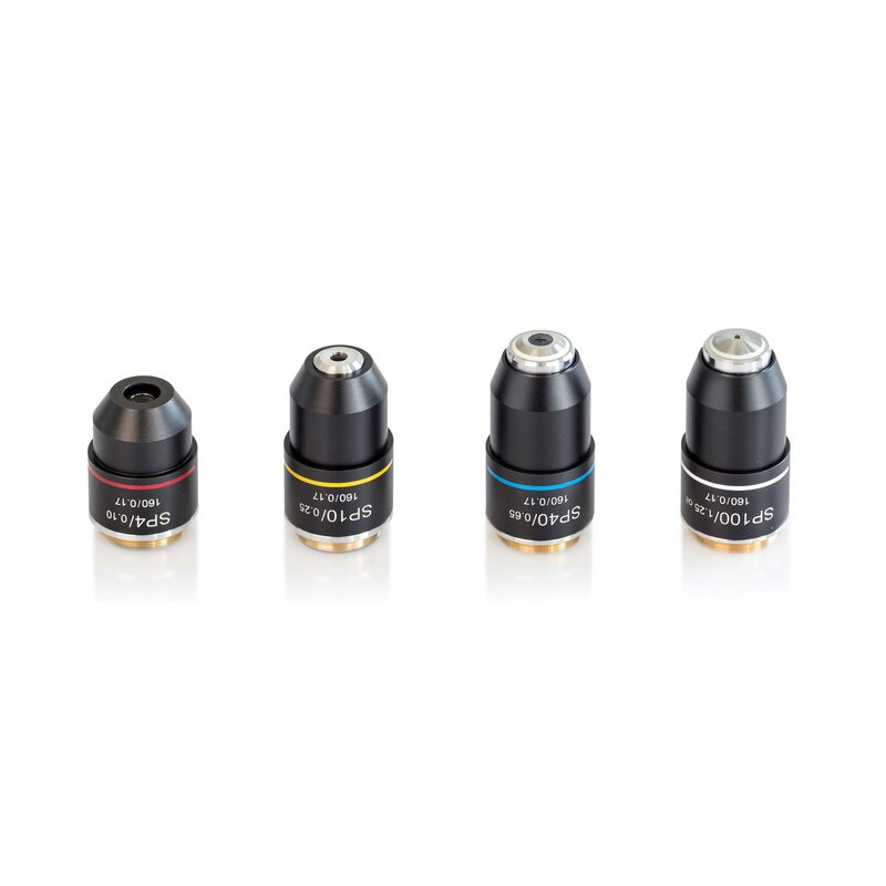 Kern Objetivos, OBB-A1562, e-plan, achro, 4x/0.1, l.d. 14.5mm, anti-fungos