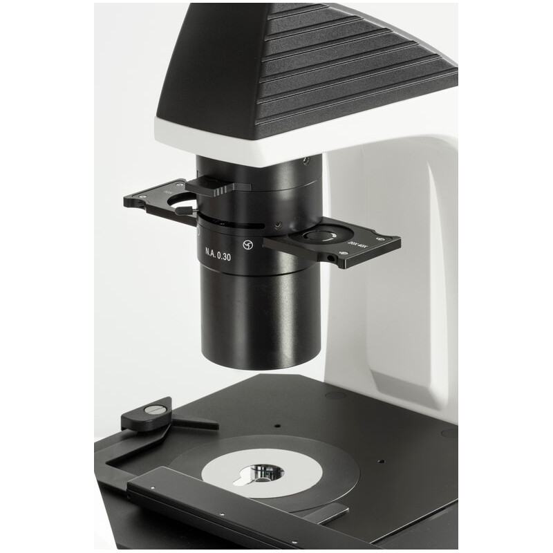 Kern Microscópio invertido OCM 167, FL, PH, trino, Condensador N.A. 0,3 fixo, 10x-40x, Al, Dl, 5W LED
