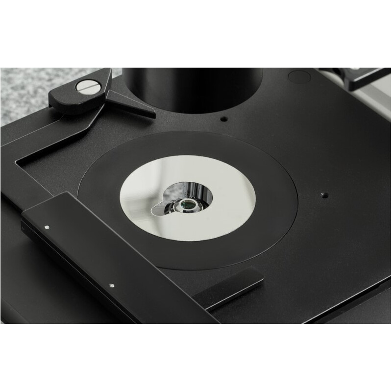 Kern Microscópio invertido OCM 167, FL, PH, trino, Condensador N.A. 0,3 fixo, 10x-40x, Al, Dl, 5W LED