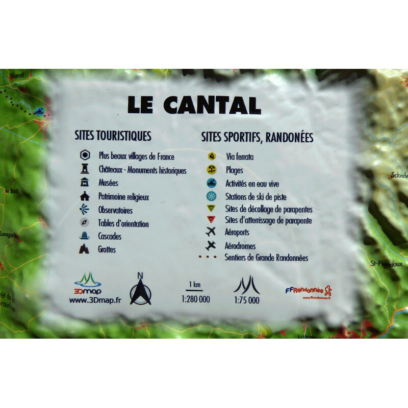 3Dmap Mapa regional du Cantal