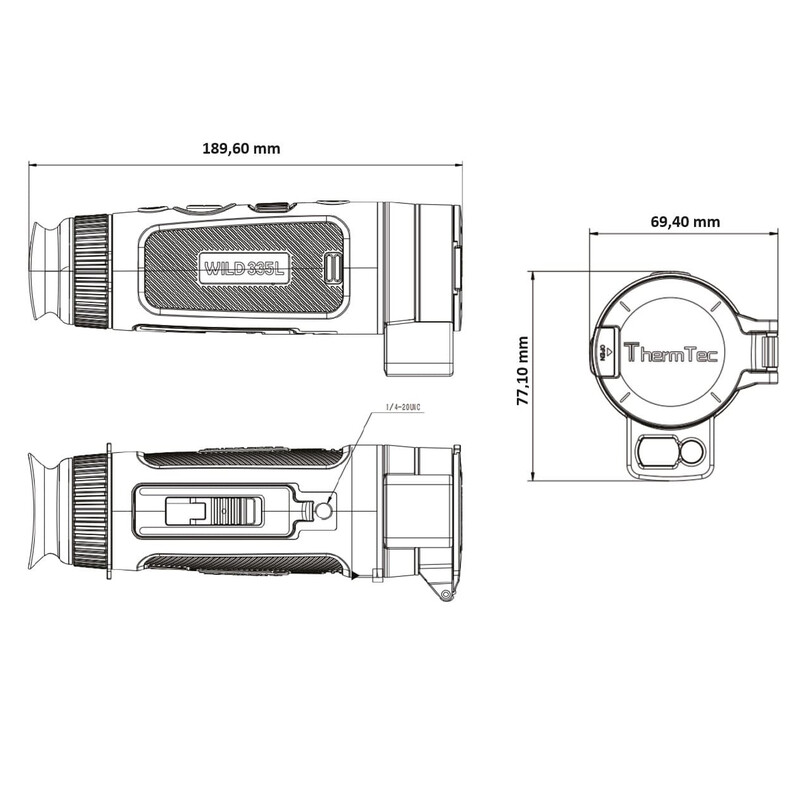 ThermTec Câmara térmica Wild 335L Laser Rangefinder