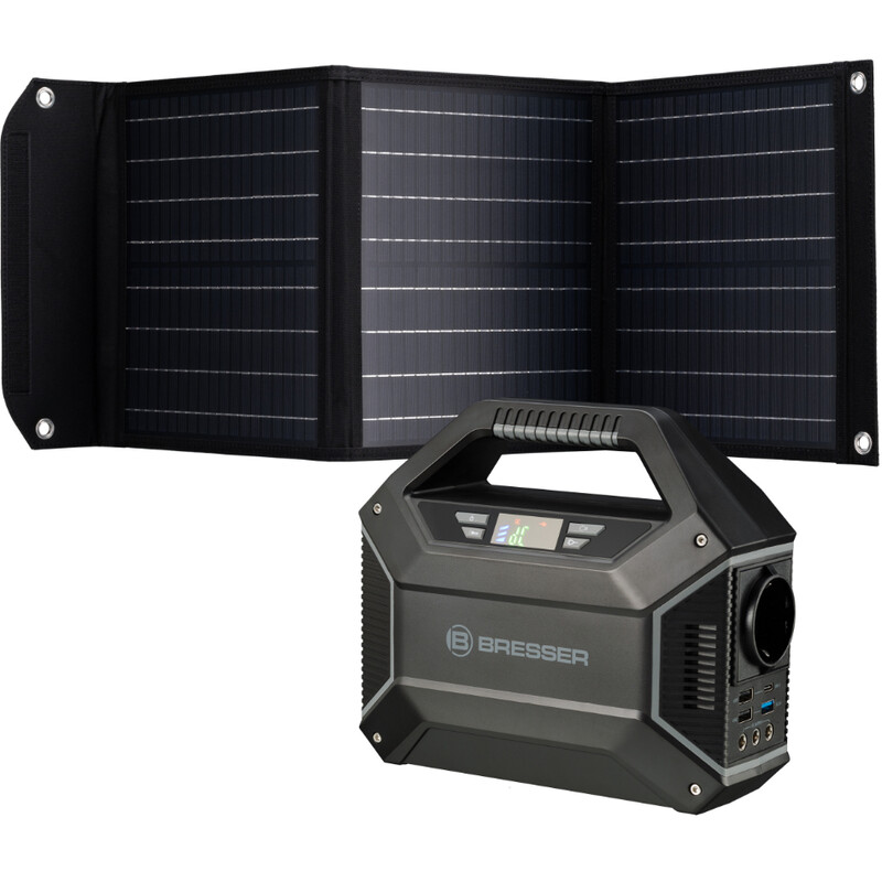 Bresser Central eléctrica Mobile 100 Watt + Carregador Solar 40 Watt