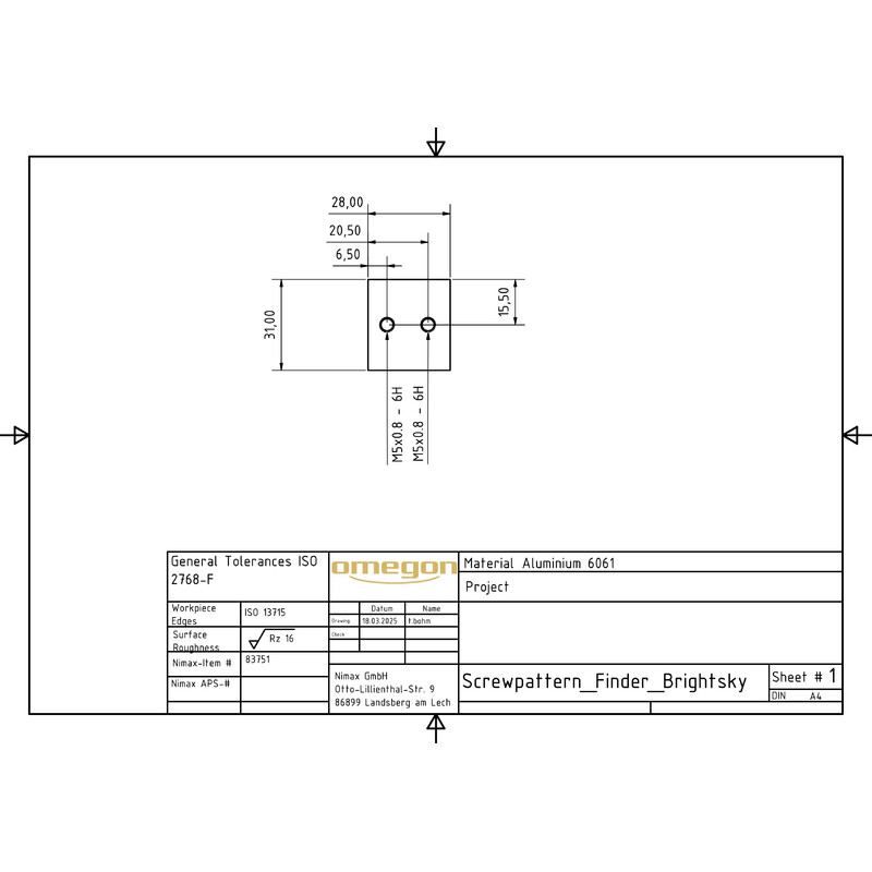Omegon Binóculo Brightsky 26x82 - 90°