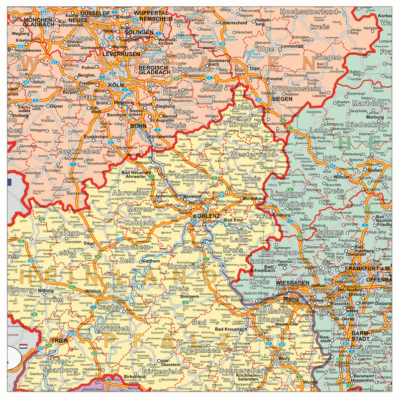 Stiefel Mapa da organização política da Alemanha (100 cm x 140 cm)