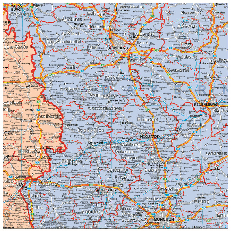Stiefel Mapa da organização política da Alemanha (100 cm x 140 cm)