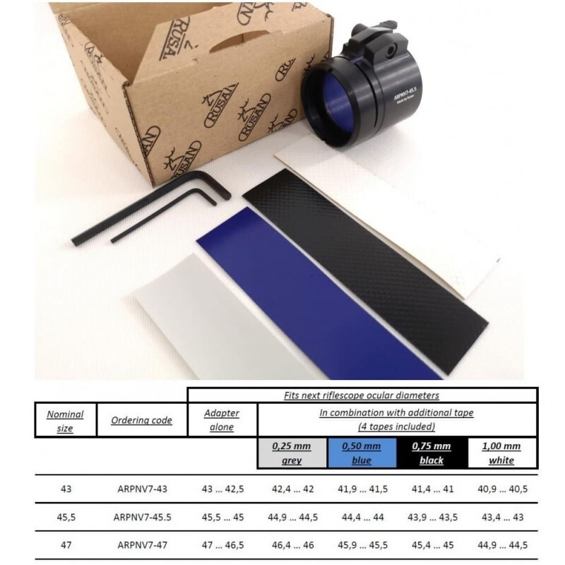 Rusan Adaptadores ARPNV para Pard A/V para ocular com diâmetro 43-45,5 mm