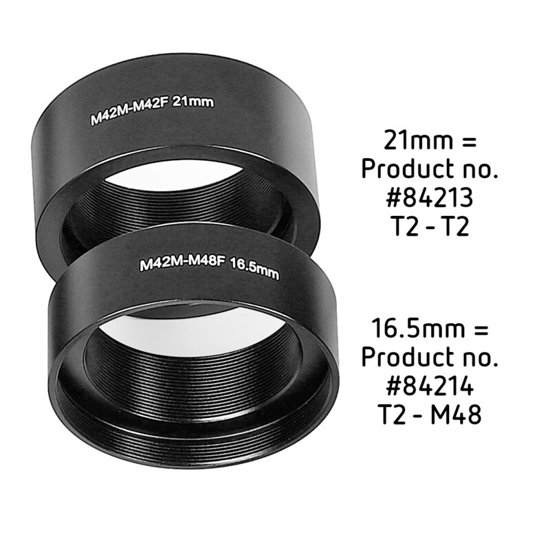 Omegon Extensões T2 e recetáculo de 2'' 21mm