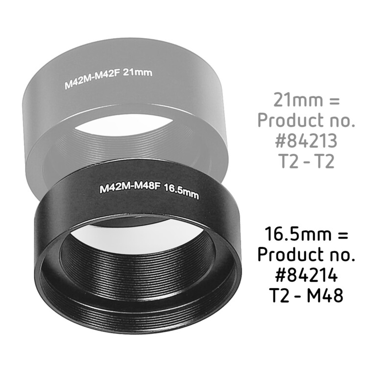 Omegon Adaptadores T2-M48 de 16,5 mm