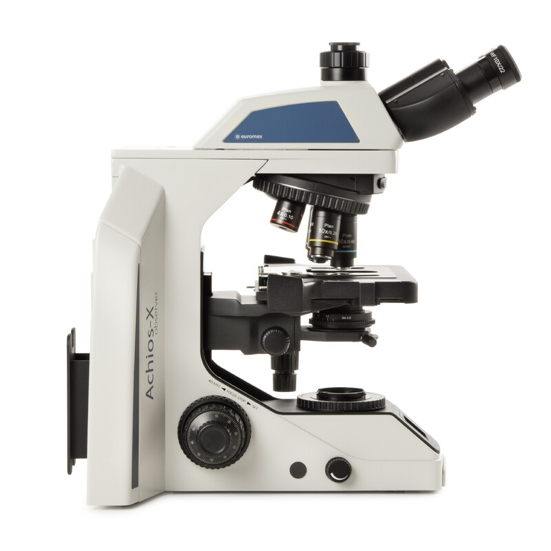 Euromex Microscópio Observer Achios-X, AX.1153-PLi, trino, EWF 10x/22 mm, plano PLi 4/10/S40/S100x óleo IOS, 3 W NeoLED™