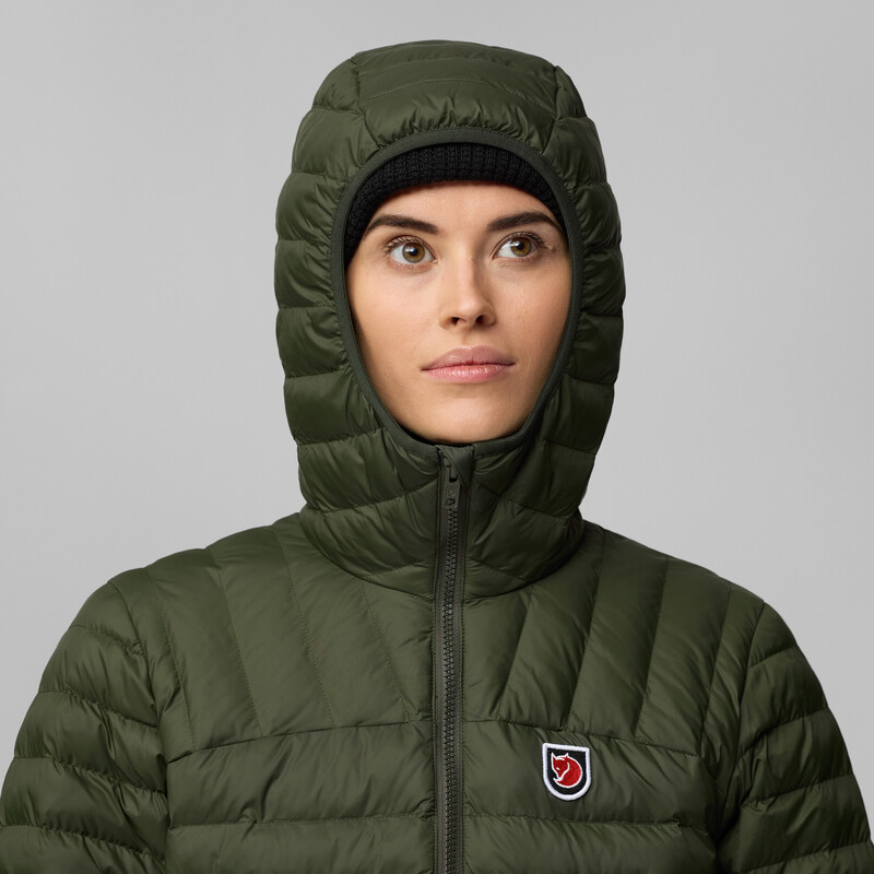 Fjällräven Casaco com capuz Expedition Lätt W, 662 Deep Forest, L