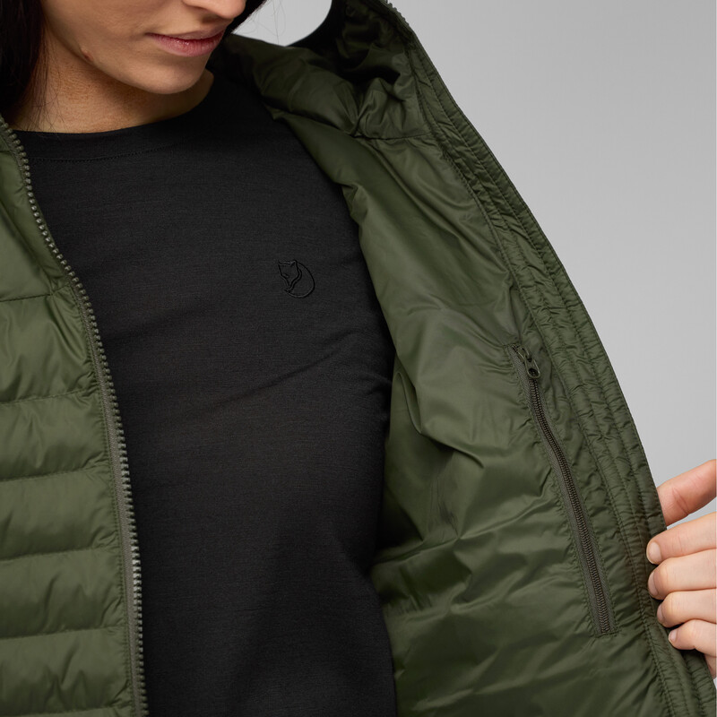 Fjällräven Casaco com capuz Expedition Lätt W, 662 Deep Forest, L