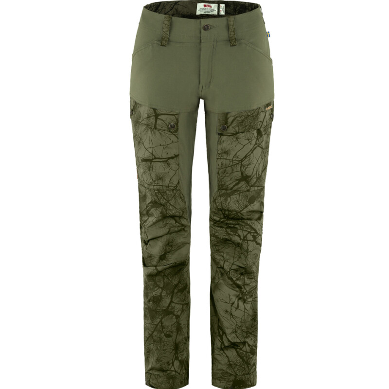 Fjällräven Keb Trousers W Reg, 626-625 Verde Camo-Verde-Laurel, 40