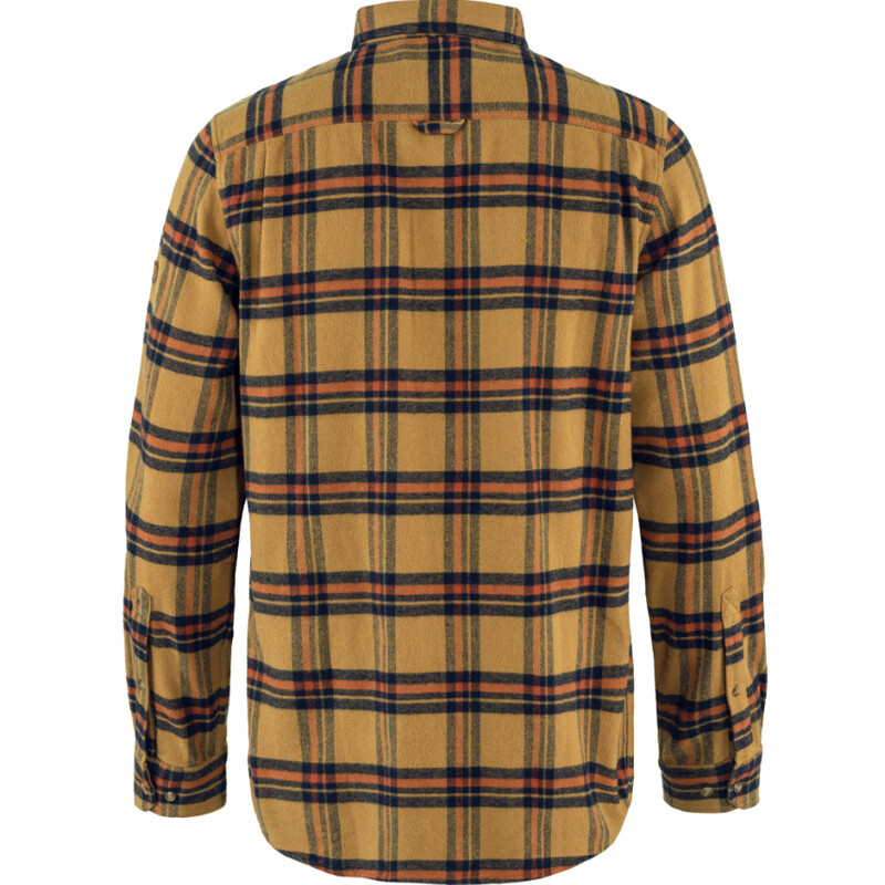 Fjällräven Camisa de flanela pesada Övik M, 232-215 Castanho-trigo-folha de outono, L