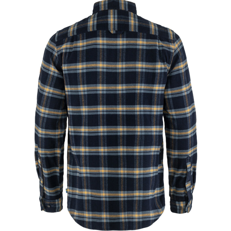 Fjällräven Camisa de flanela pesada Övik M, 555-232 Dark Navy-Buckwheat Brown, S