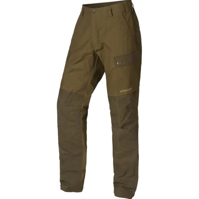 Härkila Calças Asmund, verde azeitona escuro/verde salgueiro, tamanho 50