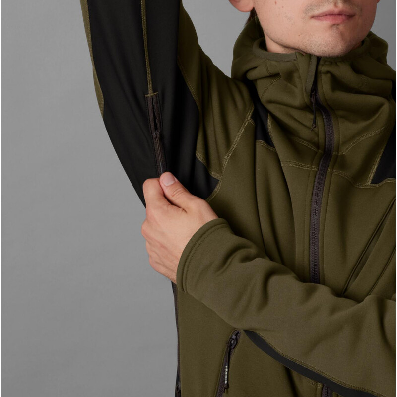 Härkila Camisola com capuz Deer Stalker, verde salgueiro/castanho sombra, tamanho XXL