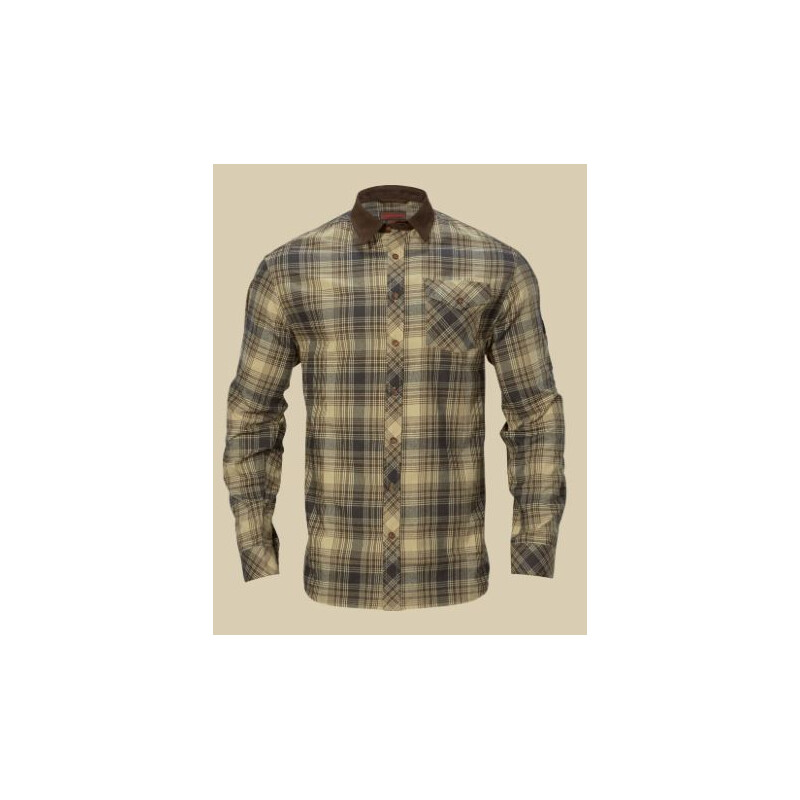 Härkila Camisa Driven Hunter, xadrez teca claro, tamanho XL