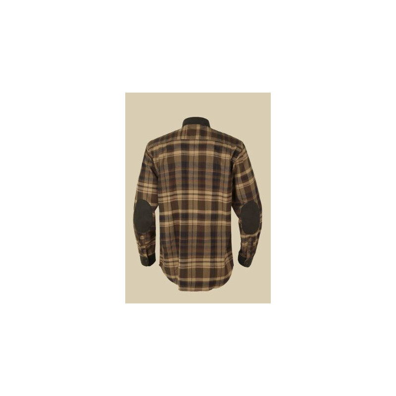Härkila Camisa Pajala, bege com castanho, tamanho XL
