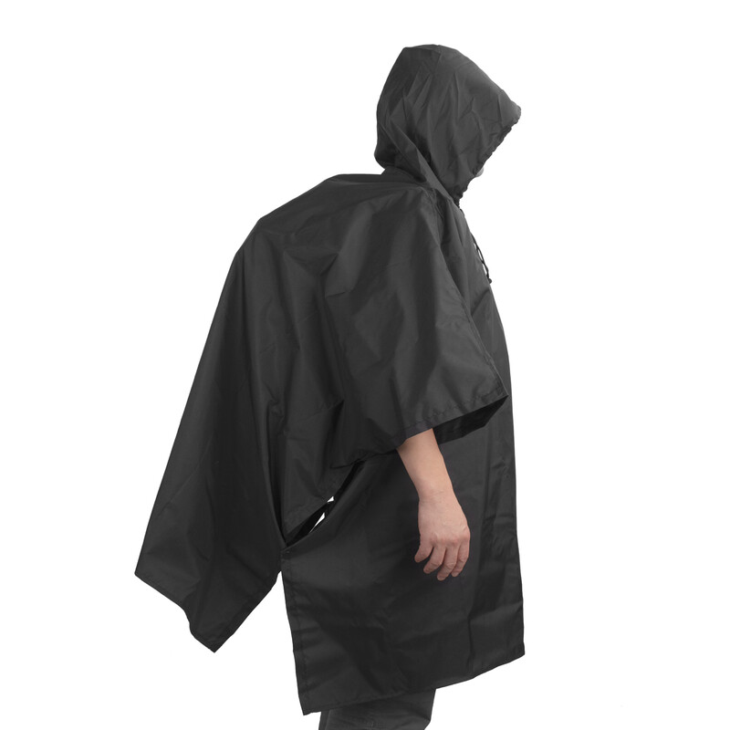 Summit-Creative Poncho de chuva preto
