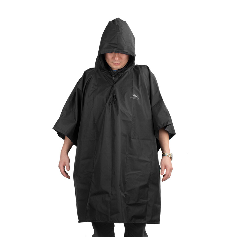 Summit-Creative Poncho de chuva preto