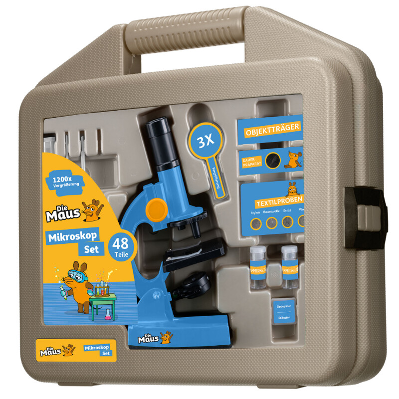 DieMaus Conjunto de microscópio para crianças com estojo