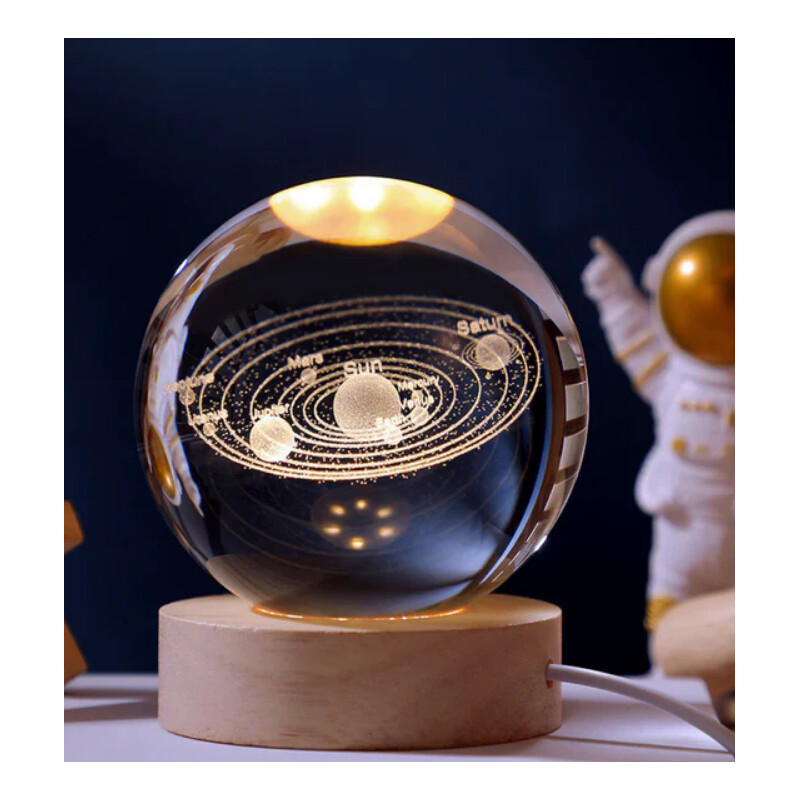 Creative Lighting Bola de cristal luminosa Sistema solar
