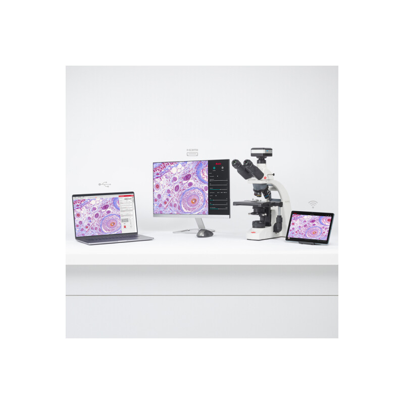 Motic Câmera 4000X, cor, 8MP, CMOS, 1/2.8, WiFi & USB, 1,45 µm