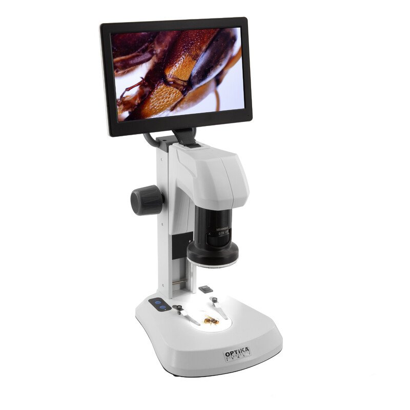 Optika , Microscópio, SFX-85V, Digital Zoom, Monitor de 9", 8x-54x, LED, Luz incidente e Luz trasmitida