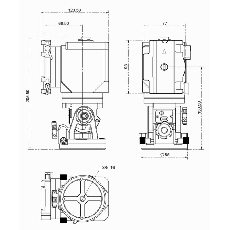 iOptron Montagem HAE18C Dual AZ/EQ SWG