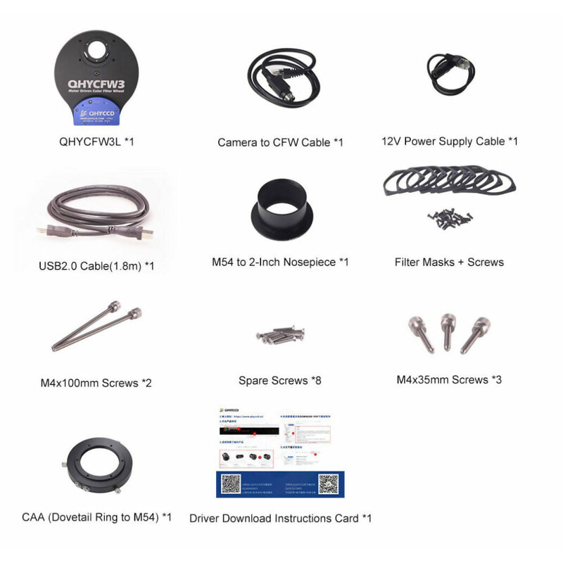 QHY Roda de filtro CFW3L 7x 50 mm