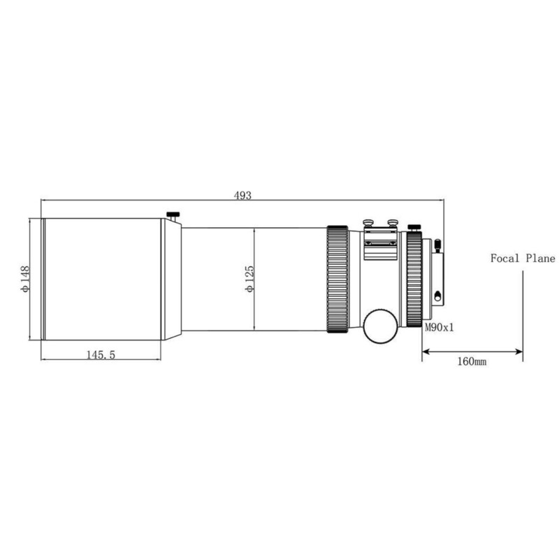 Askar Refrator apocromático AP 108/600 Quintuplo OTA