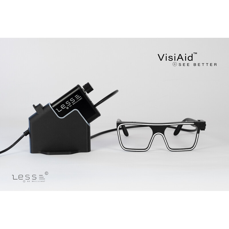 LESS Lupa VisiAid, óculos iluminados, conjunto completo, mesa e Mobile