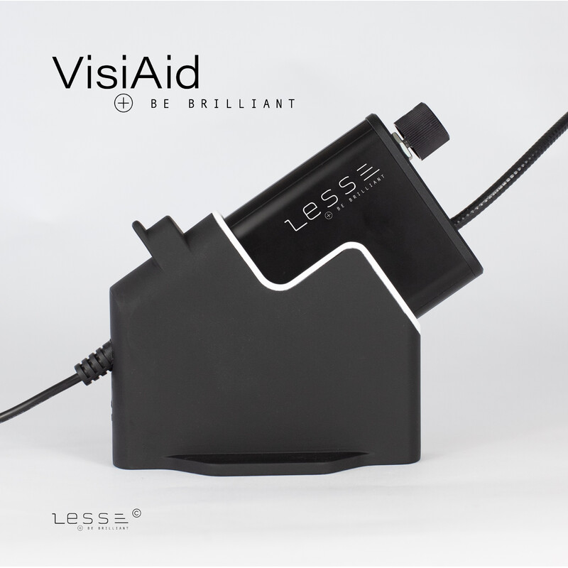 LESS Lupa VisiAid, óculos iluminados, conjunto completo, mesa e Mobile