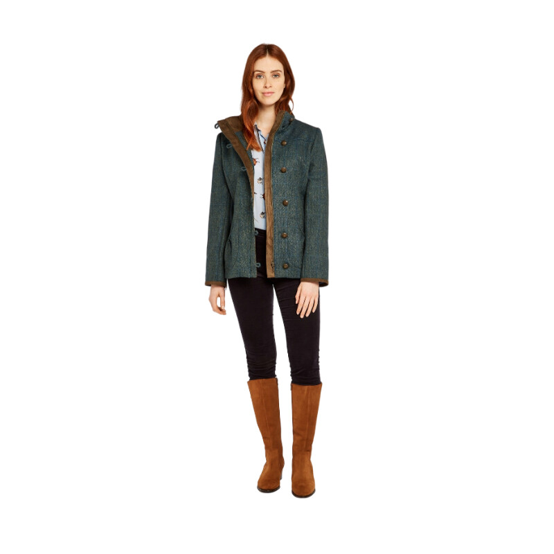Dubarry of Ireland Casaco de tweed Bracken 89 Mist tamanho 40